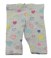 Šedé vzorované legíny se srdíčky zn. Primark