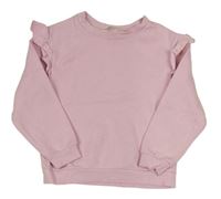 Světlerůžová mikina s volánky zn. H&M