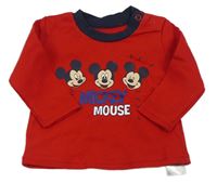 Červené triko s Mickeym Disney 
