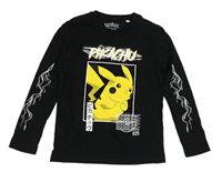 Černé triko s Pikachu 
