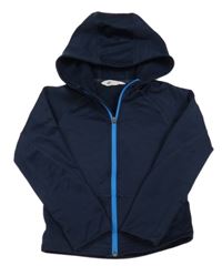 Tmavomodrá thermo propínací mikina s kapucí H&M
