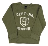 Khaki mikina s nápisem H&M