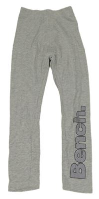 Šedé melírované legíny s logem Bench