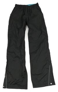 Černé šusťákové kalhoty Pocopiano