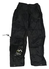 Nové - Černé šusťákové funkční kalhoty + sáček 