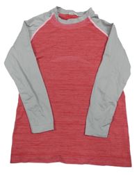 Růžovo-šedé funkční spodní triko 