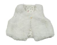 Bílá kožešinová podšitá vesta H&M