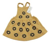 Nové - béžové úpletové šaty s květinami F&F