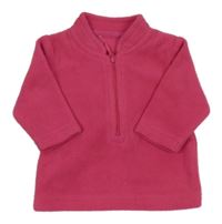 Růžová fleecová mikina 