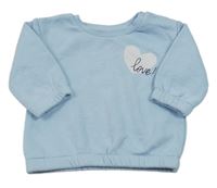 Světlemodrá mikina se srdcem Primark