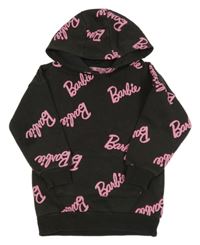 Tmavošedá mikina s nápisy a kapucí - Barbie Primark