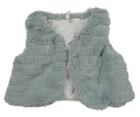 Světlemodrá kožešinová podšitá vesta orchestra