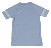 Světlemodré sportovní funkční tričko s logem Nike