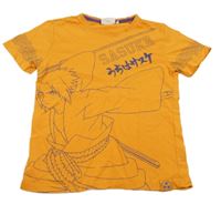 Oranžové tričko s potiskem 