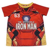 Červené sportovní tričko s číslem - IronMan Marvel