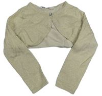 Zlaté třpytivé svetrové bolerko H&M