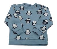 Modrá mikina s tučňáky C&A