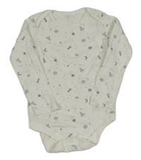 Bílo-modré body s vesmírem Tu