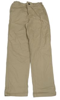 Béžové plátěné chino kalhoty H&M