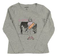 Šedé melírované triko s dívkou Orchestra 