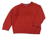 Červený svetr s autem Mothercare