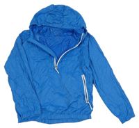 Světlemodrá šusťáková jarní funkční bunda s kapucí Crane