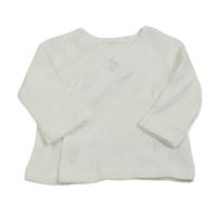 Bílé propínací triko Matalan