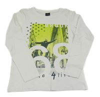 Bílé triko se skejťákem a číslem Chapter young