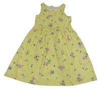 Žluté květované šaty H&M