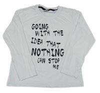 Bílé triko s nápisem