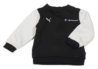 Černo-bílá mikina s nápisem Puma