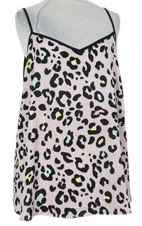 Dámský světlerůžovo-černý vzorovaný top Primark 