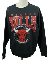 Dámská tmavošedá oversized mikina s potiskem NBA Primark 