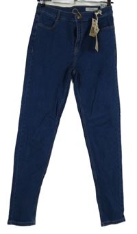 Nové - Dámské modré skinny rifle M&S