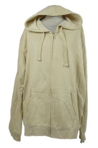 Dámská béžová propínací mikina s kapucí EASY vel. 3XL