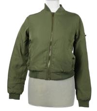 Dámský khaki šusťákový crop zateplený bomber Pimkie 