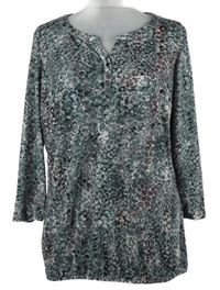 Dámská šedo-vínová vzorovaná halenka Bonita 