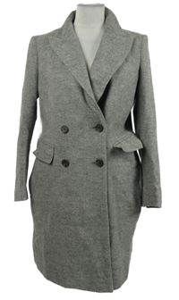 Dámský šedý vlněný kabát Next vel. 14P