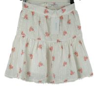 Nové - Dámská bílá kytčikovaná sukně Glamorous 