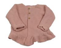 Světlerůžový propínací svetr F&F