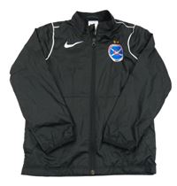 Černá šusťáková sportovní bunda s výšivkou Nike