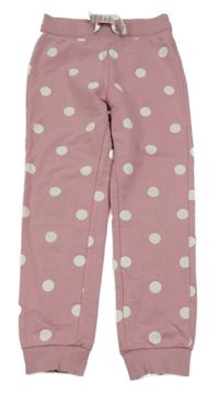 Růžové puntíkaté tepláky Pocopiano