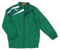 Zelená šusťáková sportovní bunda s logem Puma