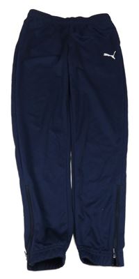 Tmavomodré sportovní kalhoty s logem Puma