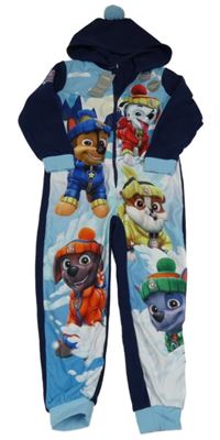 Nové - Modrá fleecová kombinéza s PAw Patrol a kapucí George