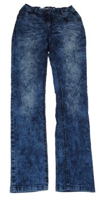 Tmavomoro-světlemodré elastické rifle Pepperts