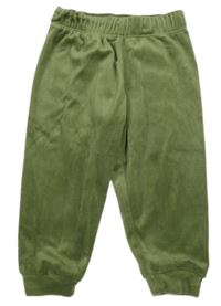 Khaki sametové tepláky Lupilu