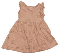 Růžové bavlněné šaty s jednorožci H&M