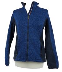 Dámská tmavomodrá melírovaná pleteno/softshellová funkční bundomikina Peak Mountain