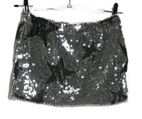 Dámská stříbrná flitrová minisukně se všitými kraťasy Shein